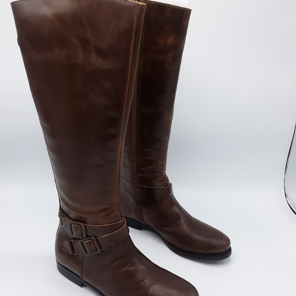 Matisse Britain Brown Leather Riding Boots - Picture 3 of 7